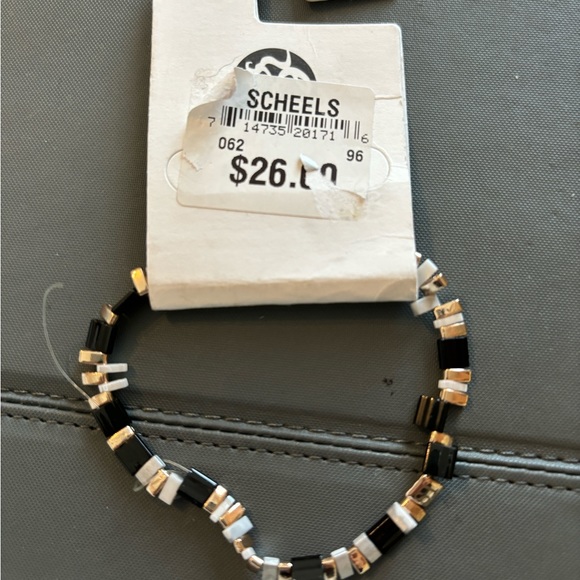 $5/Eden Ruth Beads Black/Gold/White Chain Bracelet NWT - Picture 4 of 4